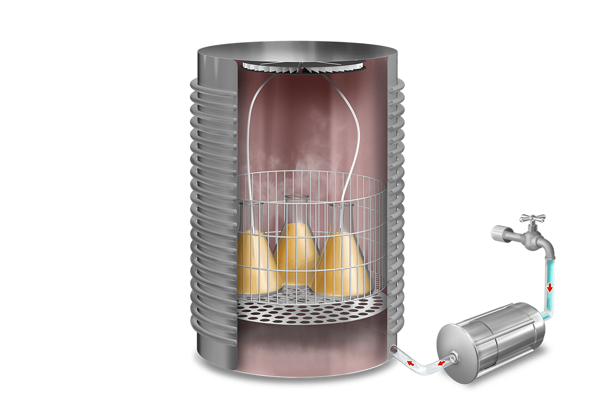 Autoclaves verticales con sistema de enfriado rápido 3 TLV FA B