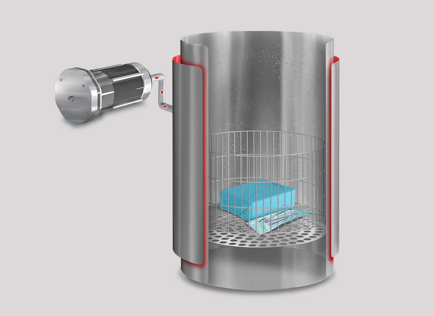 Autoclaves verticales con prevacíos y secado 12 Función de secado final en autoclave vertical con prevacíos y secado AE-B de RAYPA