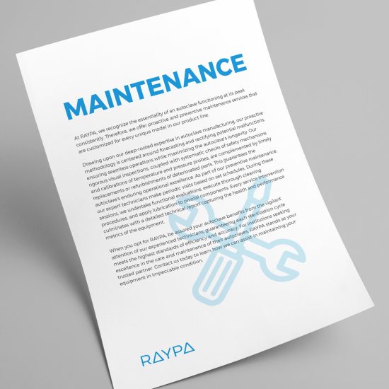 MAINTENANCE accesorio Contrato de mantenimiento de la autoclave RAYPA