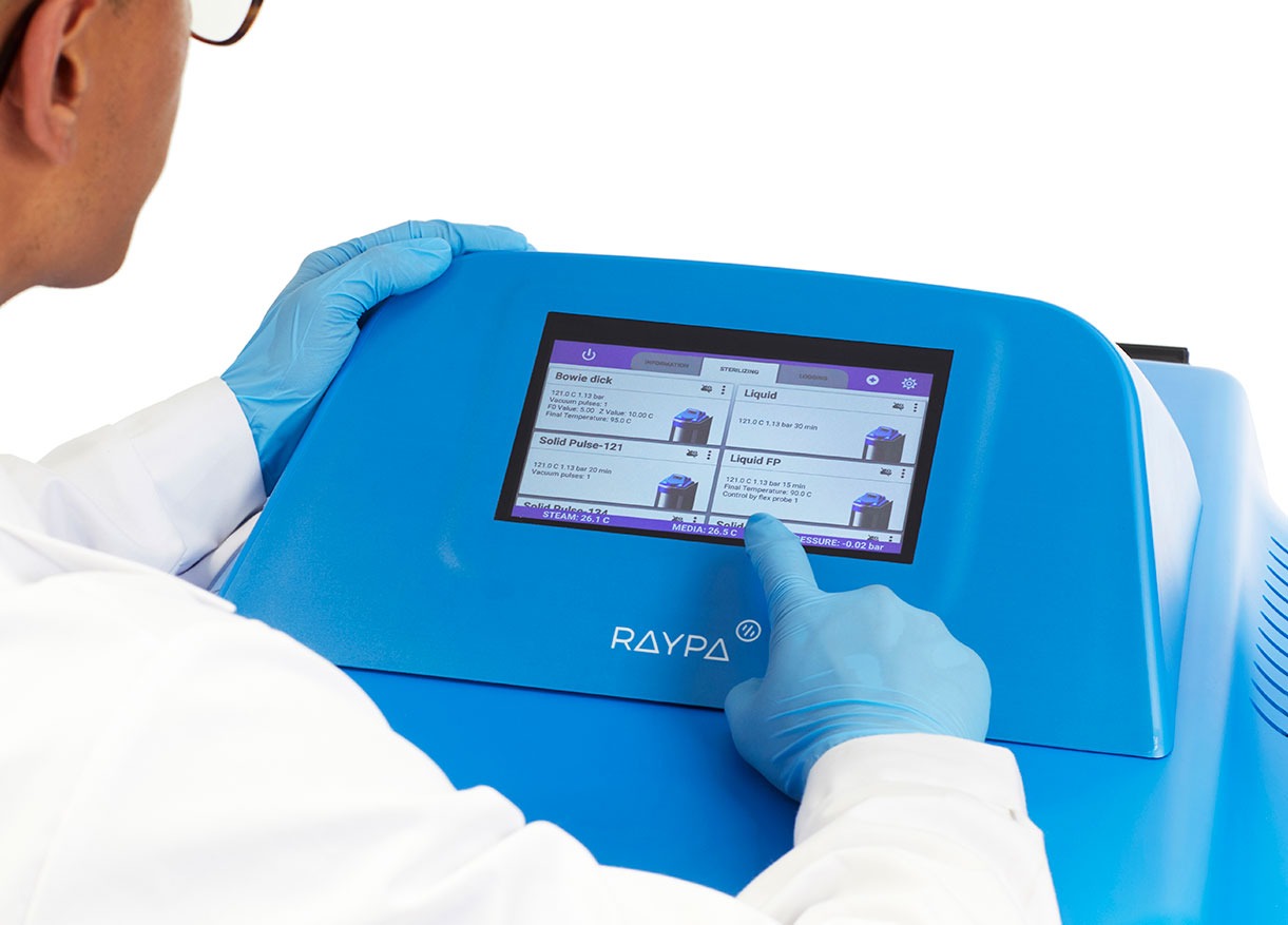 Ajuste de temperatura y flexibilidad en autoclave RAYPA