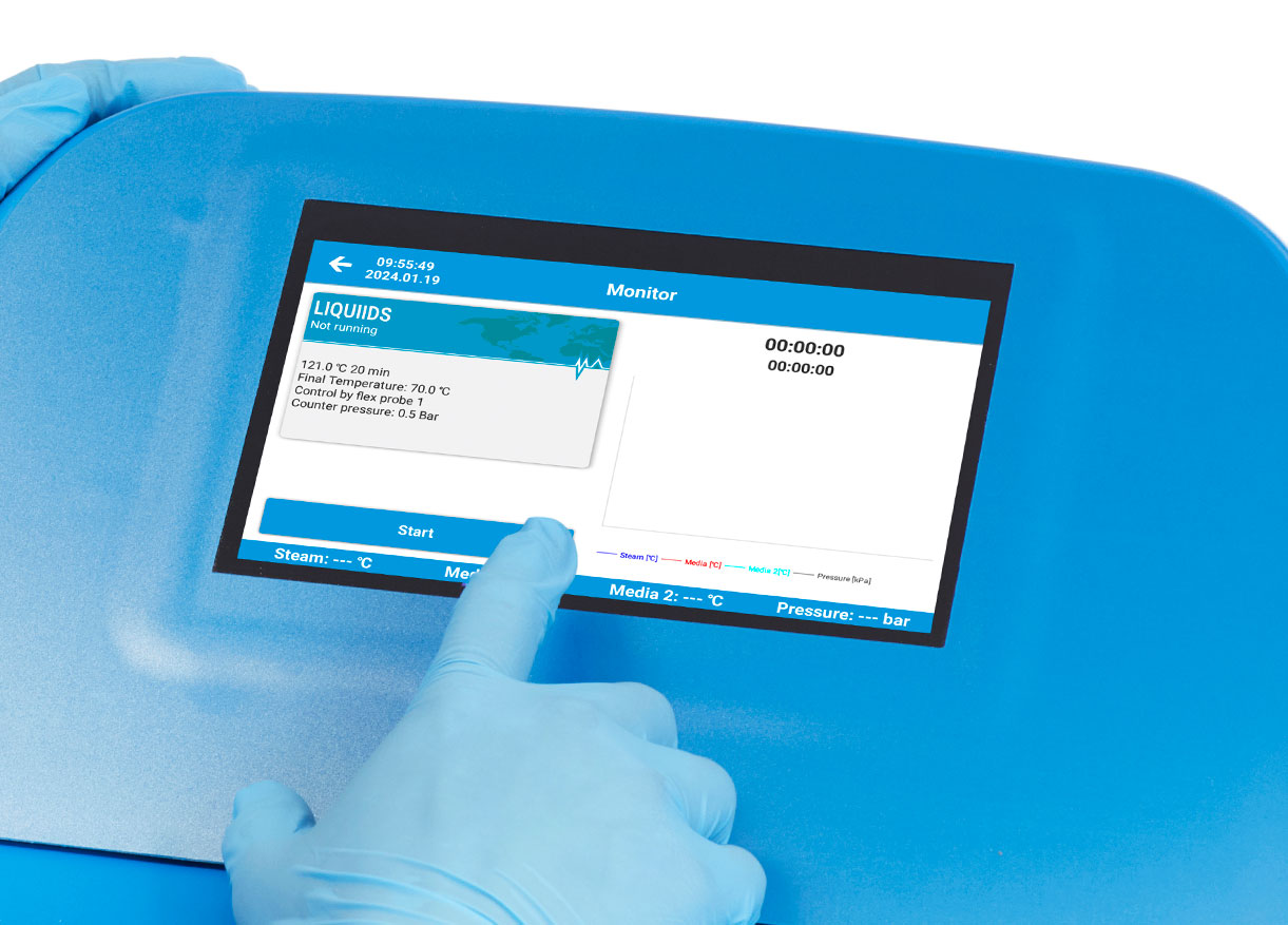 Ciclo de líquidos en autoclave
