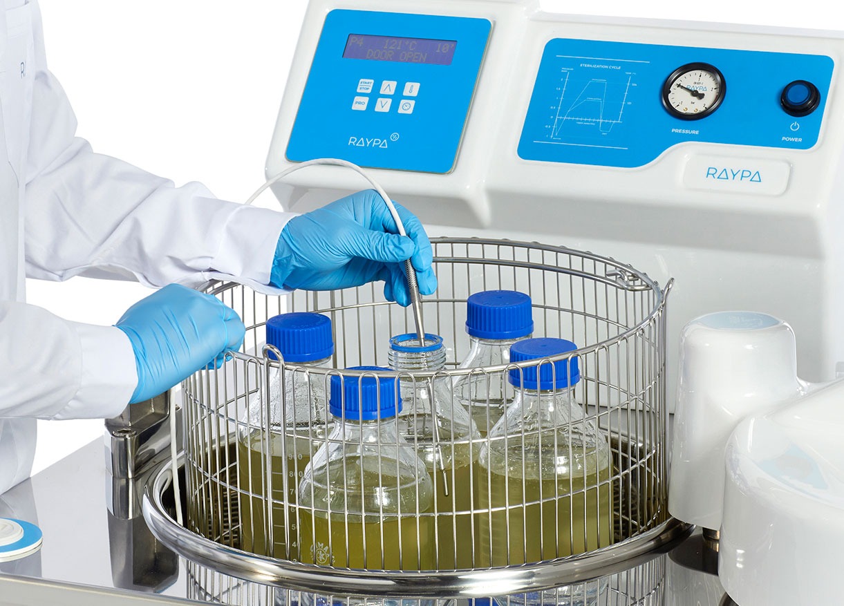 Accesorio para la esterilización de líquidos en autoclave